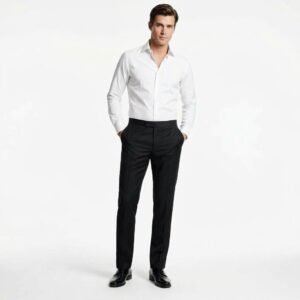 PANTALON SLIM 100 % LAINE VIERGE
