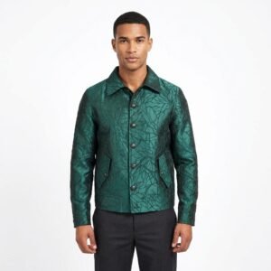 BOMBER EN BROCARD ET DENTELLE