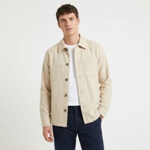 VESTE CHEMISE EN LAINE ET CACHMERE